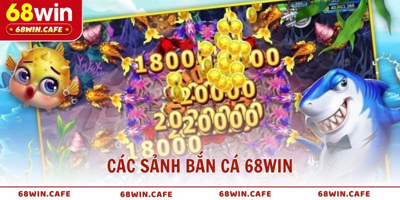Các sảnh Bắn Cá 68WIN quy tụ những trận đấu sôi động